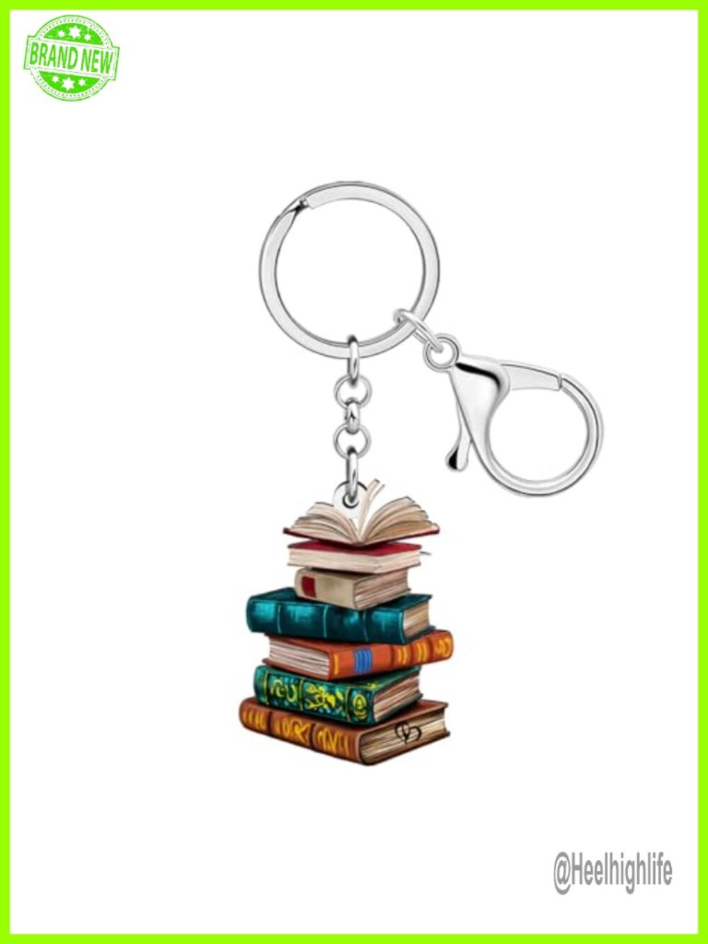 Acrylic Book Keychain Bookish Gifts for Book Lovers Readers Backpack Charm